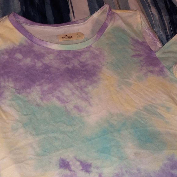 Colorful Tie Dye Off Shoulder Crop - Picture 5 of 6